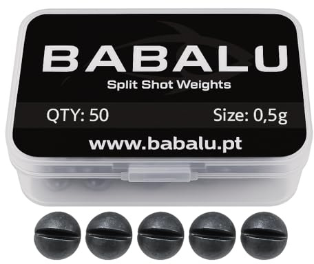 Plomos de Pesca 50Pcs - Plomos de Pesca para Agua Dulce y Salada - Split Shot Weights - Removibles (0.5g)