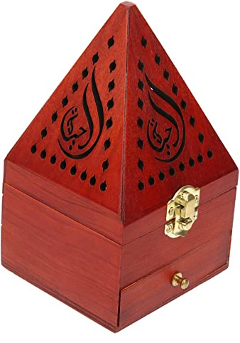 MAGICLULU Caja de Incienso Aromático de Madera Diseño Vintage Tradicional Chino, Soporte Delicado para Conos de Incienso, Decoración Hogar y Aromaterapia