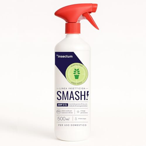 SMASH Spray Insetticida Piante Ornamentali e Bonsai - Elimina Insetti da Bonsai e Piante 500 ml – Adatto per ambienti con animali domestici - Insetticida Piante Sistemico, Uso domestico