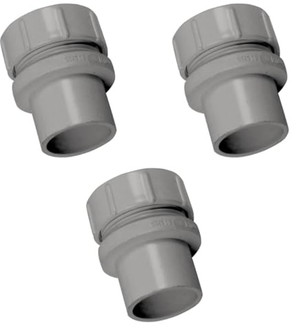 PVC Access Plug, 40mm, Solvent Weld Waste Pipe Fitting, Grey, Pack of 3