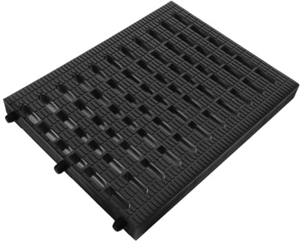 HAMPPLIES Rejilla Drenaje Plástico Negro Interconectable para Jardín Patios y Prevención Inundaciones Compatible con Sistemas de Desagüe