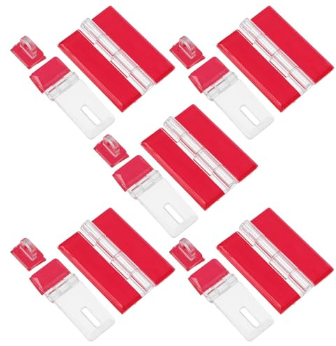 Baluue Loquets Auto-Adhésifs Transparents en Acrylique Kit 10 Pcs Fixation sans Clou ni Vis Verrous Résistants pour Porte de Grange Salle de Bain et Meubles