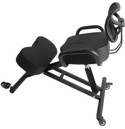 Asixxsix Silla de Rodillas, Respaldo Ergonómico Ajustable para Corrección de Postura, Taburete Ortopédico para Uso en Oficina/hogar