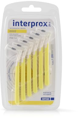 Interprox 0,7 mm Mini Gelb Plus Interproximal Bürste – 6 Stück