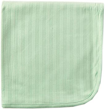 Touched by Nature Unisex Baby Organic Cotton Swaddle, Receiving and Multi-purpose Blanket, Celery, One Size