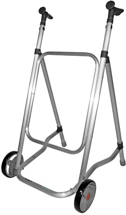 Forta CAR - Andador para Personas Mayores de Interior, sin Asiento, Plegable y Ligero (2,2 kg) - Andador Regulable en Altura, Ruedas Fijas, Aluminio Resistente - Soporta hasta 125 kg (Negro)