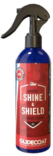Glidecoat Marine Shine & Shield | 42% Ceramic Spray | Better than Boat Wax | Hydrophobic Spray with UV Protection | Marine Sealant Ceramic Spray | Sealant Boat Maintenance | 16oz
