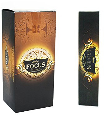 Balaji Focus Herbal Incense Sticks, (12 units x 15 sticks), Brown,11 x 9.7 x 25 cm