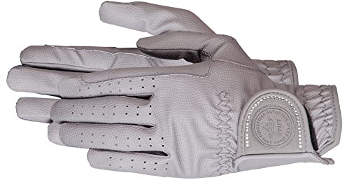 PFIFF 102598 Reithandschuh „Brilliant“ mit Strass, grau XL