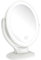 Aesfee LED Lighted Makeup Vanity Mirror Rechargeable, 1x / 7x Magnification Double Sided Magnifying Mirror with Dimmable Touch Screen, Portable Illuminated Mirror for Travel, Bathroom (White)