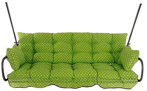 PATIO Hollywoodschaukel Auflage 175x50 cm Ravenna Sitzpolster mit Rückenlehne für Gartenbank Seitenkissen Schnüre