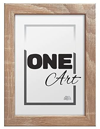 aFFa frames Hekla, MDF-Bilderrahmen, the frame, Fotorahmen mit Acrylglas, Eiche hell, bilderrahmen A4, 21x29.7cm