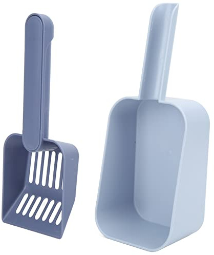 Kattsandsskyffel Pet Katt Hundsand Bajs Scooper Plast Kattsand Spade för Husdjurskatter(Blue - Boxed)