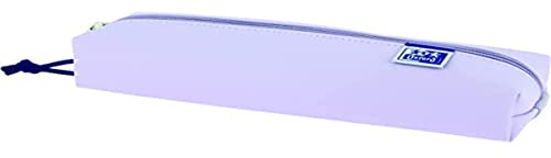 Oxford Estuche Escolar Rectangular Kangoo Live and Go, Goma Elástica, Color Lila Pastel