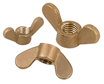 Wing Nuts,Wing Bolt,Butterfly Wing Screws,Thumb Screws,Butterfly Nut5/10pcs Copper Wing/Brass Butterfly Nut Standard M3m4m5 M6 M8 M10 M12 Bolts Fasteners (Color : 10pcs, Size : M12)