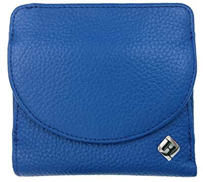 Portmonee Damen klein kompakt, Reise Geldbörse, viele Fächer, Leder blau, RFID Blocker, Münzfach | Wiener Schachtel, Travel Wallet, Geldtasche Portemonnaie Geldbeutel Damengeldbörse Damengeldbeutel