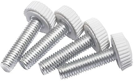 Weiß Schwarz Bakelit Handschraube Runder Linsenkopf Kunststoff Rändelknopf Handschraube Schraube Festziehen Rändelschraube M4 M5 M6 (Color : White_6MM (30PCS)_M6)