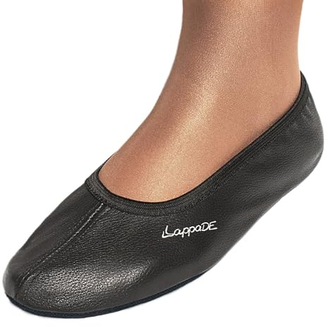 Lappade Chaussons de Gymnastique, de Ballet, de Gymnastique, de Danse avec Semelle en Caoutchouc Noir T. 26