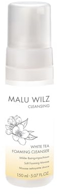 Malu Wilz White Tea Foaming Cleanser 150ml I Reichhaltiger Reinigungsschaum für starke Gesichtsreinigung & Gesichtspflege I Revitalisierende Skincare