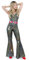 Muztagata Disco Outfit 70s 80s Prom Sparkle Flare Jumpsuit Party Costume Halloween Cosplay For Adult Women-XX-Large