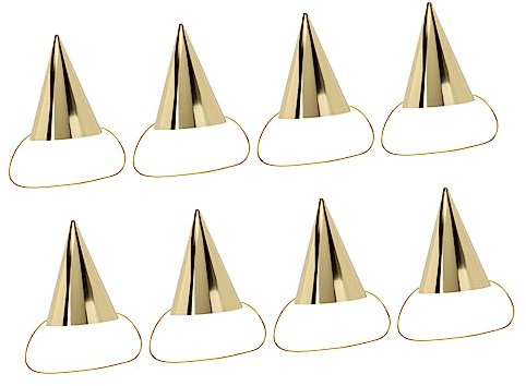 KOMBIUDA 8-teilige Partyhüte Für Kindergeburtstage Goldene Kopfbedeckungen Für Geburtstagspartys Party-requisiten Für Kinder