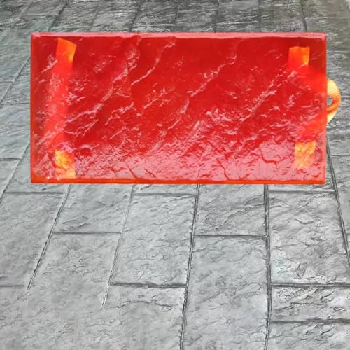 UrbanUp Moule Beton Moules à Béton Carrés en Ardoise pour Murs/Sols, Tapis de Moule de Timbre de Polyuréthane de Plancher en Béton, Tampons Décoratifs en Béton sans Soudure