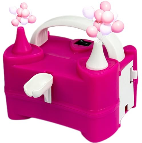 Electric Balloon Pump, Portable Dual Nozzle Balloon Pump Inflator UK Plug 220-240V 400W, Inflatable Blower for Parties, Weddings, Birthdays, Events and Decorations