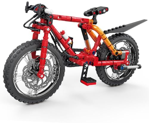 JUCYJULY Technik Fahrrad Bausteine für MELIDA, 212 Klemmbausteine Technik Mountainbike Motorrad Bausatz, MOC Supermotorrad Modellbausatz Superbike Spielzeug Geschenk