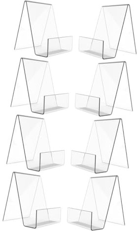 Operitacx 1 Satz Transparenter Ausstellungsstand Bücherregal Lesebuch Organizer Schreibtisch Buch Organizer Handgefertigte Buchständer Buchständer Buchhalter Klarer 8 Stück