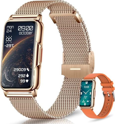 128+ sportlägen smart klocka för kvinnor och män, 1,47 tum HD-klocka för kvinnor med bluetooth, väder, sömn, spO2, blodtryck, hjärtfrekvens, stillasittande påminnelse, smartwatch hälsa Android/iOS