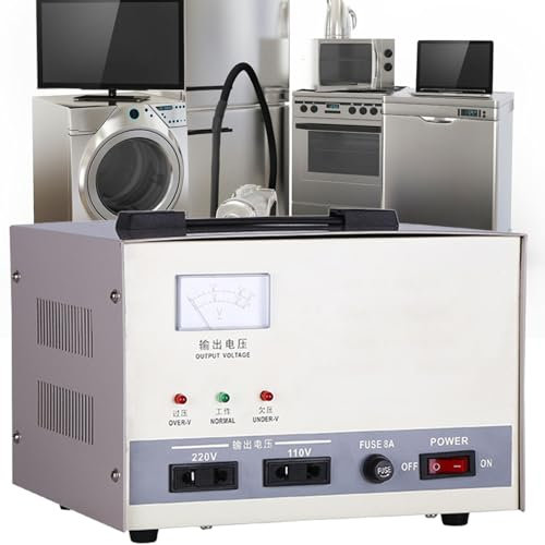ROGHA Stabilizzatore di Tensione Automatico, Regolatore/Stabilizzatore di Tensione Monofase per Impieghi Gravosi 150-260V Ingresso, Regolatore di Tensione Ca in Uscita 220V,1KVA