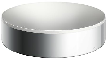 hansgrohe AXOR Suite Aufsatzwaschtisch, rund, D 400mm, mit Metallrahmen, ohne Überlauf, SolidSurface, 42001, Farbe: Chrom