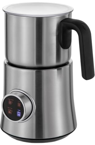 Montalatte elettrico, 900 ml, in acciaio inox, lavabile in lavastoviglie, silenzioso, per schiuma di latte fredda calda, latte e cappuccino