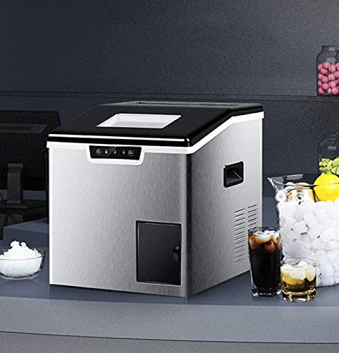 IUBGFTO Piccola Macchina per Il Ghiaccio Automatica, Macchina per cubetti di Ghiaccio elettrica Rapida da 35 kg/24 Ore Cucina Domestica Commerciale Portatile Bar Caffetteria Negozio di tè al Latte