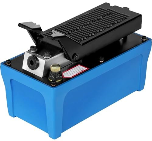 VNSMM Stempelwagenheber, Kompakt Lufthydraulikpumpe 10000 PSI Luft über Hydraulikpumpe Gal Reservoir Luftpedal-Fußhydraulikpumpe einfachwirkend Hydraulischer Wagenheber