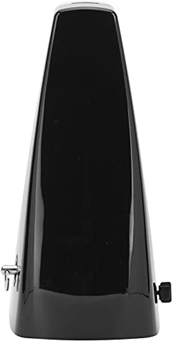 Universal Classic Mechanical Metronom für Musiker - Pyramidendesign mit Einstellbarem Tempo - Elektronisches Schlüsselmetronom für Klavier, Drum Set, Geige, Gitarre, Bass Schwarz (Black)