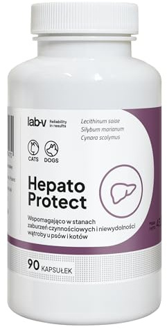 Lab-V Hepato Protect für Hunde und Katzen – Ergänzungsfuttermittel zur Unterstützung der Leberfunktion – 90 Kapseln – ohne künstliche Zusatzstoffe – leicht zu verabreichen