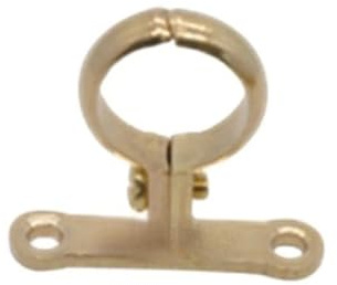 YANGC Fit 15 22 28 35 42 54mm OD Tube Brass Polishing Pipe Clamp Bracket Clip Support Hanger Fixed Plumbing Water with Base(Fit 22mm OD Tube)