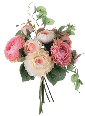 HXSCOO Bouquet di ortensie Artificiali - Composizione Floreale realistica for Decorazioni domestiche e Matrimoni