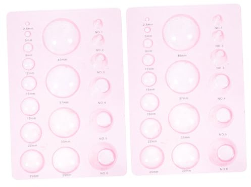 ORFOFE 2 Stück Rosa Papierquilling Formen aus Kunststoff für 3D-Quilling | Halbkugel Form, Kompakt und Leicht zu Verstauen, für Blumenkranz und Blütenblattgestaltung