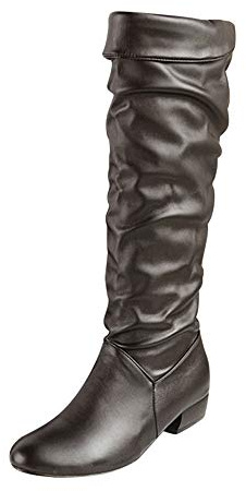 Generisch Tacones Botas hasta la rodilla Botas de mujer Botas altas de invierno planas altas para mujer