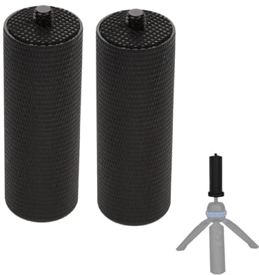 HERCHR Asta di prolunga per treppiede 2 pezzi Viti da 1/4 Stabilizzatore da tavolo Asta di prolunga regolabile Asta telescopica Accessorio per monopiede Estensione della colonna