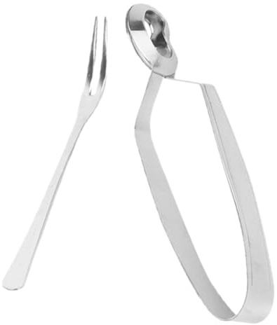 BETOOKY Set 2 Pezzi Pinze per Lumache in Acciaio Inox 304 Forchetta per Lumaca, Clip da Cucina Resistente Antiruggine, Utensili per Servire Molluschi e Attività All’aperto