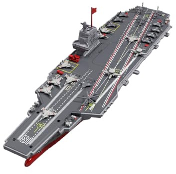 ExPrismarx Bateau télécommandé, bateau de guerre télécommandé à double moteur avec deux modes de vitesse et longue durée de fonctionnement, cadeau de style militaire extérieur pour adultes et jeunes