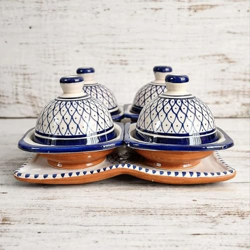 Generico Apéritif carré avec Mini Tajine en céramique terre cuite - Artisanat marocain 2901261210