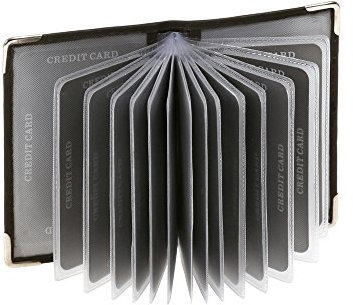 LEAS Scheckkartenhülle, Scheckkartenmappe Echt-Leder, schwarz Card-Collection