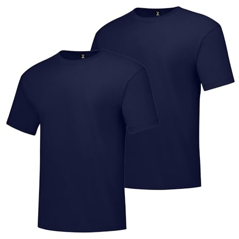 Hanes Herr kortärmad Beefy-T (förpackning med 2), Marinblått Xsp, L Lång