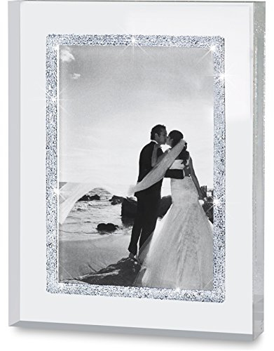 My IMPLEXIONS Glitzernder Bilderrahmen veredelt mit 8.000 SWAROVSKI Kristallen für Bilder 9 x 13 cm/Fotorahmen für Hochzeitsfotos, Partnerfotos