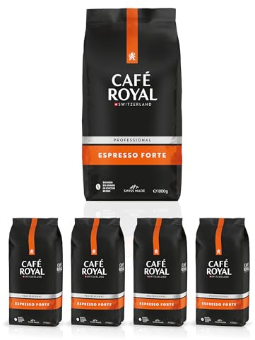 Café en grains Espresso Forte certifié Rainforest 4x1 kg - Café Royal Pro