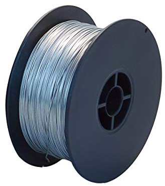 GOEBEL® - 1 x PVC-spole tråd rostfritt stål V2A – A2-1.4301 Ø1,0 mm – 1 kg – pysseltråd flätat tråd spänntråd bindningstråd ståltråd dekorativ tråd